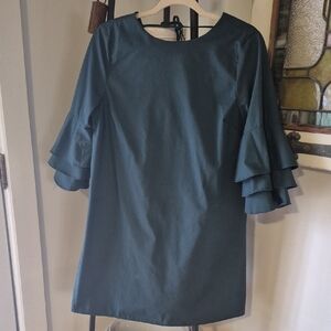 bleuh ciel Teal Green Shift Dress
